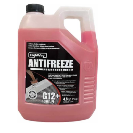 Антифриз HighWay ANTIFREEZE-40 LONG LIFE G12+ (червоний) 4,8л